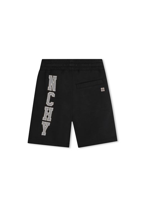 Bermuda Sportivi Neri Con Logo GIVENCHY KIDS | H3071409B